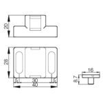 Diagram magneta 8kg z merami. Tehnični načrt magneta.