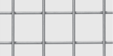 Varjena mreža 30x30x3 s kvadratnimi očesi. Detajl varjene mreže.