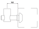 Univerzalni spojnik 0° V8, meritev 16.5