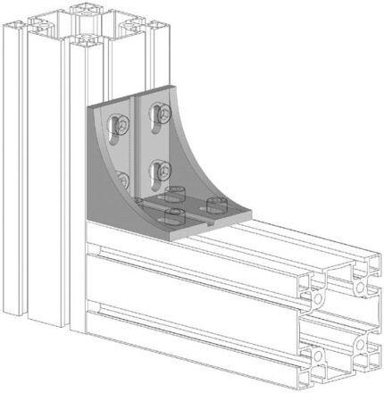 3D skica Kotnik V8 zunanjega dvojnega kotnika 30x60